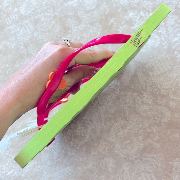 Brand New Disney Park Colorful Fruit Thong Flip Flops Sandals Green Mickey Mouse - Picture 7 of 15